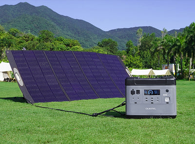 How do you charge a power station from solar panels?