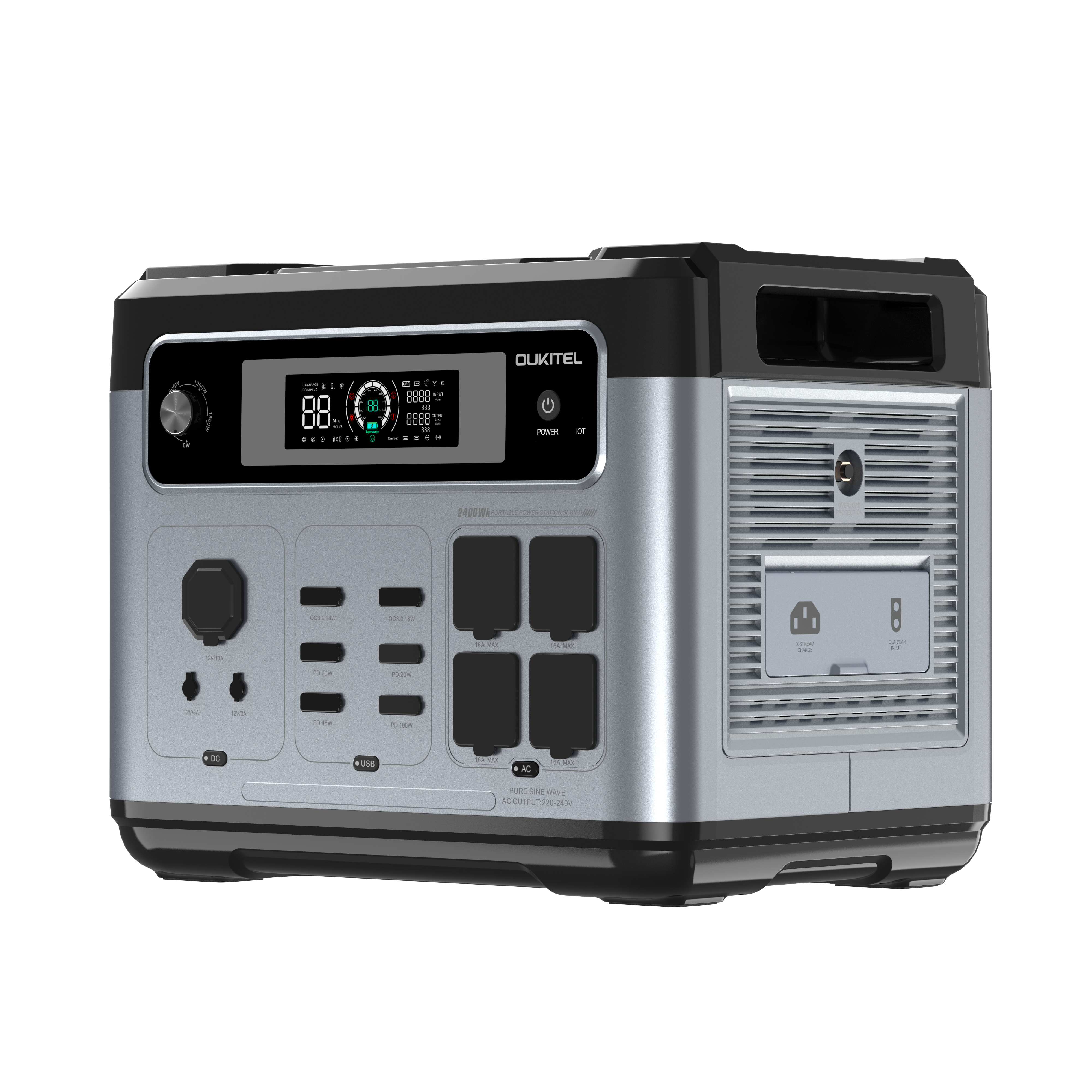 OUKITEL P2400 ポータブル電源 大容量 2048Wh/2400W P2400_5dc68d87-c0cc-4ca9-8e70-