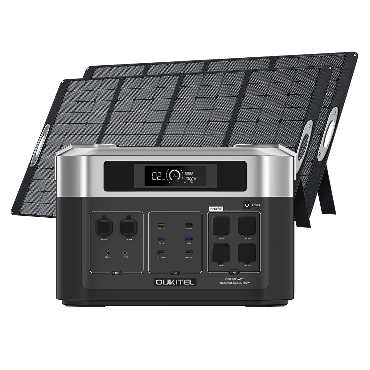 OUKITEL BP2000+2*PV400 Solar Generator